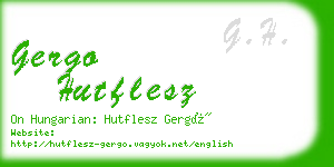 gergo hutflesz business card